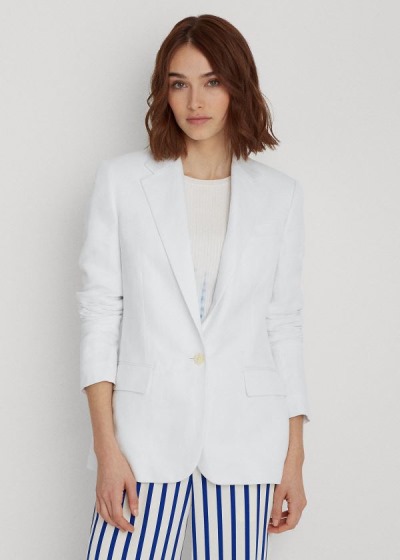 Ralph Lauren Linen-Blend Blazer Dame Danmark (WQXAK5813)